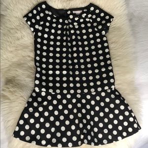 Girls Janie & Jack black & white dress 6